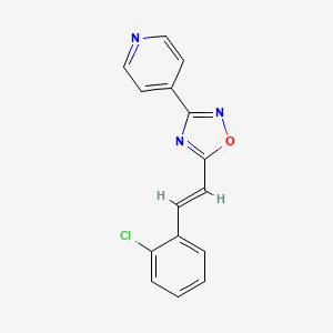 molecular formula C15H10ClN3O B5403200 4-{5-[2-(2-chlorophenyl)vinyl]-1,2,4-oxadiazol-3-yl}pyridine 