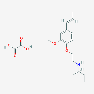 molecular formula C18H27NO6 B5403203 N-{2-[2-methoxy-4-(1-propen-1-yl)phenoxy]ethyl}-2-butanamine oxalate 