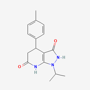 molecular formula C16H19N3O2 B5403208 1-isopropyl-4-(4-methylphenyl)-4,7-dihydro-1H-pyrazolo[3,4-b]pyridine-3,6(2H,5H)-dione 