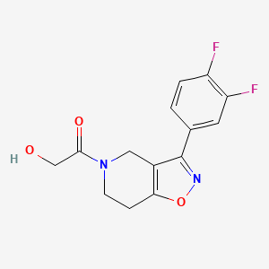 molecular formula C14H12F2N2O3 B5403224 2-[3-(3,4-difluorophenyl)-6,7-dihydroisoxazolo[4,5-c]pyridin-5(4H)-yl]-2-oxoethanol 
