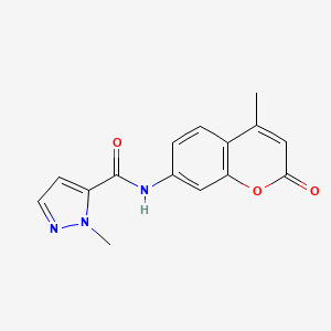 molecular formula C15H13N3O3 B5403227 1-methyl-N-(4-methyl-2-oxo-2H-chromen-7-yl)-1H-pyrazole-5-carboxamide 