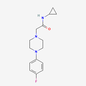 molecular formula C15H20FN3O B5403230 N-cyclopropyl-2-[4-(4-fluorophenyl)-1-piperazinyl]acetamide 