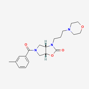 molecular formula C20H27N3O4 B5403261 (3aS*,6aR*)-5-(3-methylbenzoyl)-3-(3-morpholin-4-ylpropyl)hexahydro-2H-pyrrolo[3,4-d][1,3]oxazol-2-one 