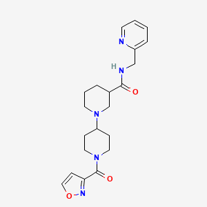 molecular formula C21H27N5O3 B5403268 1'-(isoxazol-3-ylcarbonyl)-N-(pyridin-2-ylmethyl)-1,4'-bipiperidine-3-carboxamide 