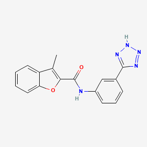 molecular formula C17H13N5O2 B5403292 3-methyl-N-[3-(1H-tetrazol-5-yl)phenyl]-1-benzofuran-2-carboxamide 