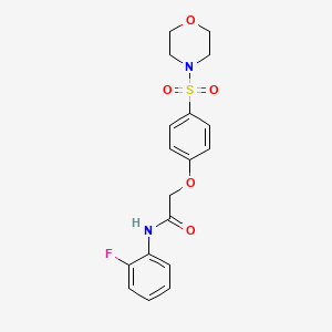 molecular formula C18H19FN2O5S B5403343 N-(2-fluorophenyl)-2-[4-(4-morpholinylsulfonyl)phenoxy]acetamide 