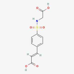 molecular formula C11H11NO6S B5403371 3-(4-{[(carboxymethyl)amino]sulfonyl}phenyl)acrylic acid 