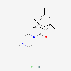 molecular formula C19H33ClN2O B5403377 1-methyl-4-[(3,5,7-trimethyl-1-adamantyl)carbonyl]piperazine hydrochloride 