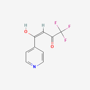 molecular formula C9H6F3NO2 B5403405 4,4,4-trifluoro-3-hydroxy-1-(4-pyridinyl)-2-buten-1-one 