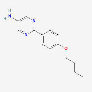 molecular formula C14H17N3O B5403413 2-(4-butoxyphenyl)-5-pyrimidinamine 