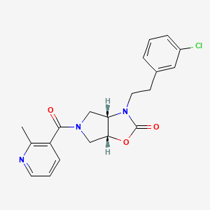 (3aS*,6aR*)-3-[2-(3-chlorophenyl)ethyl]-5-[(2-methylpyridin-3-yl)carbonyl]hexahydro-2H-pyrrolo[3,4-d][1,3]oxazol-2-one