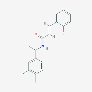 N-[1-(3,4-dimethylphenyl)ethyl]-3-(2-fluorophenyl)acrylamide