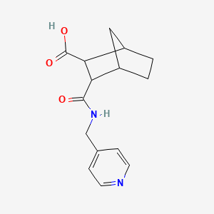 molecular formula C15H18N2O3 B5403492 3-{[(4-pyridinylmethyl)amino]carbonyl}bicyclo[2.2.1]heptane-2-carboxylic acid 