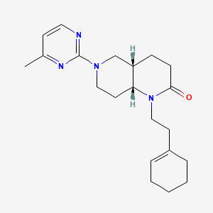 molecular formula C21H30N4O B5403515 (4aS*,8aR*)-1-(2-cyclohex-1-en-1-ylethyl)-6-(4-methylpyrimidin-2-yl)octahydro-1,6-naphthyridin-2(1H)-one 