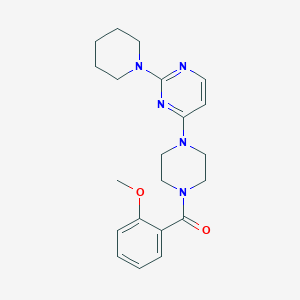 molecular formula C21H27N5O2 B5403522 4-[4-(2-methoxybenzoyl)-1-piperazinyl]-2-(1-piperidinyl)pyrimidine 