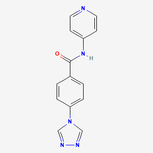 molecular formula C14H11N5O B5403527 N-4-pyridinyl-4-(4H-1,2,4-triazol-4-yl)benzamide 