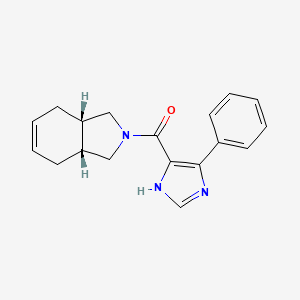 molecular formula C18H19N3O B5403531 (3aR*,7aS*)-2-[(4-phenyl-1H-imidazol-5-yl)carbonyl]-2,3,3a,4,7,7a-hexahydro-1H-isoindole 