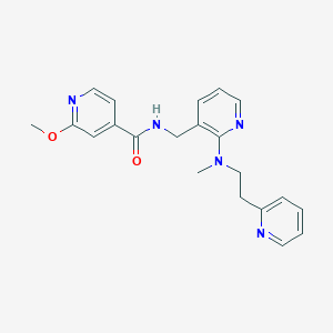 molecular formula C21H23N5O2 B5403533 2-methoxy-N-({2-[methyl(2-pyridin-2-ylethyl)amino]pyridin-3-yl}methyl)isonicotinamide 