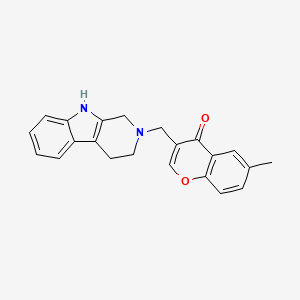 molecular formula C22H20N2O2 B5403544 6-methyl-3-(1,3,4,9-tetrahydro-2H-beta-carbolin-2-ylmethyl)-4H-chromen-4-one 