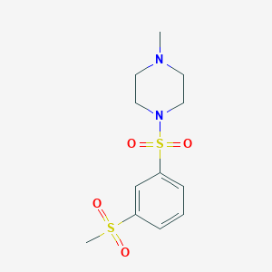 molecular formula C12H18N2O4S2 B5403558 1-methyl-4-{[3-(methylsulfonyl)phenyl]sulfonyl}piperazine 