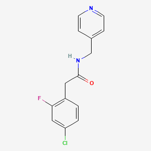 molecular formula C14H12ClFN2O B5403561 2-(4-chloro-2-fluorophenyl)-N-(4-pyridinylmethyl)acetamide 