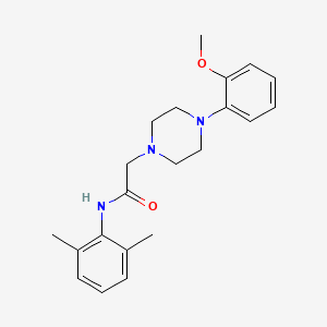 molecular formula C21H27N3O2 B5403569 N-(2,6-dimethylphenyl)-2-[4-(2-methoxyphenyl)-1-piperazinyl]acetamide 