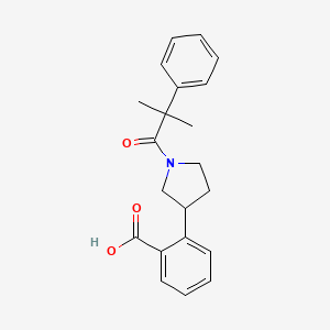 molecular formula C21H23NO3 B5403591 2-[1-(2-methyl-2-phenylpropanoyl)-3-pyrrolidinyl]benzoic acid 