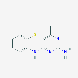 molecular formula C12H14N4S B5403618 6-methyl-N~4~-[2-(methylthio)phenyl]-2,4-pyrimidinediamine 