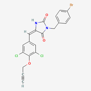 3-(4-bromobenzyl)-5-[3,5-dichloro-4-(2-propyn-1-yloxy)benzylidene]-2,4-imidazolidinedione