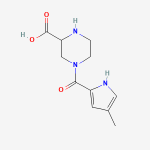 molecular formula C11H15N3O3 B5403666 4-[(4-methyl-1H-pyrrol-2-yl)carbonyl]piperazine-2-carboxylic acid 