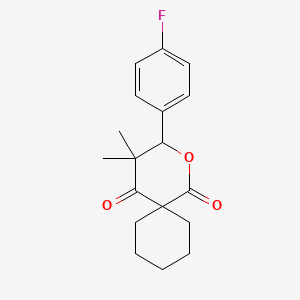 molecular formula C18H21FO3 B5403673 3-(4-fluorophenyl)-4,4-dimethyl-2-oxaspiro[5.5]undecane-1,5-dione 