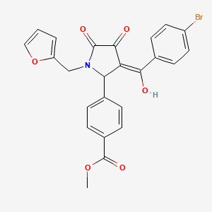 molecular formula C24H18BrNO6 B5403688 methyl 4-[3-(4-bromobenzoyl)-1-(2-furylmethyl)-4-hydroxy-5-oxo-2,5-dihydro-1H-pyrrol-2-yl]benzoate 