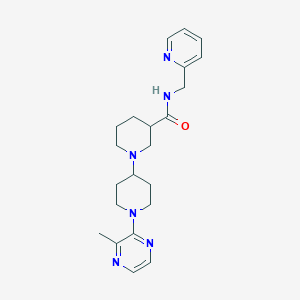 molecular formula C22H30N6O B5403693 1'-(3-methylpyrazin-2-yl)-N-(pyridin-2-ylmethyl)-1,4'-bipiperidine-3-carboxamide 