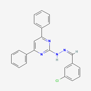 molecular formula C23H17ClN4 B5403721 3-chlorobenzaldehyde (4,6-diphenyl-2-pyrimidinyl)hydrazone 
