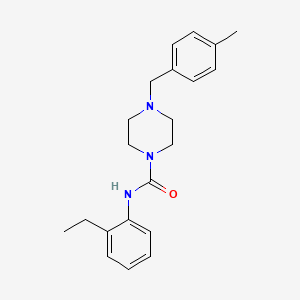 molecular formula C21H27N3O B5403725 N-(2-ethylphenyl)-4-(4-methylbenzyl)-1-piperazinecarboxamide 