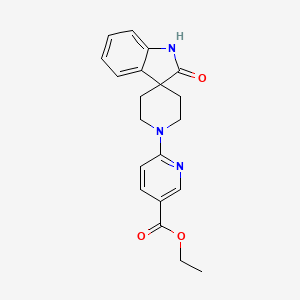 molecular formula C20H21N3O3 B5403733 ethyl 6-(2-oxo-1,2-dihydro-1'H-spiro[indole-3,4'-piperidin]-1'-yl)nicotinate 