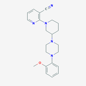molecular formula C22H27N5O B5403740 2-{3-[4-(2-methoxyphenyl)-1-piperazinyl]-1-piperidinyl}nicotinonitrile 