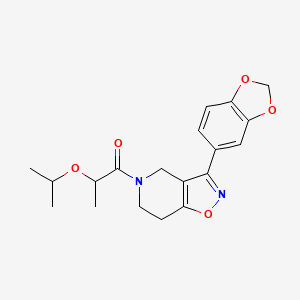 molecular formula C19H22N2O5 B5403791 3-(1,3-benzodioxol-5-yl)-5-(2-isopropoxypropanoyl)-4,5,6,7-tetrahydroisoxazolo[4,5-c]pyridine 