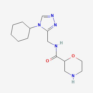 molecular formula C14H23N5O2 B5403807 N-[(4-cyclohexyl-4H-1,2,4-triazol-3-yl)methyl]-2-morpholinecarboxamide hydrochloride 
