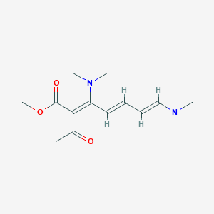 molecular formula C14H22N2O3 B5403830 methyl 2-acetyl-3,7-bis(dimethylamino)-2,4,6-heptatrienoate 