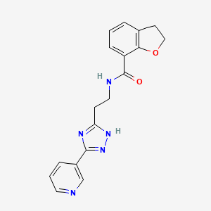 molecular formula C18H17N5O2 B5403836 N-[2-(3-pyridin-3-yl-1H-1,2,4-triazol-5-yl)ethyl]-2,3-dihydro-1-benzofuran-7-carboxamide 