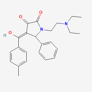 molecular formula C24H28N2O3 B5403854 1-[2-(diethylamino)ethyl]-3-hydroxy-4-(4-methylbenzoyl)-5-phenyl-1,5-dihydro-2H-pyrrol-2-one 