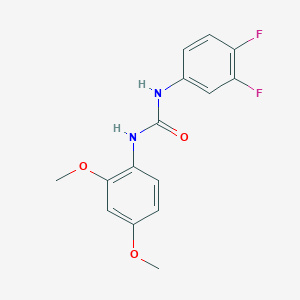 molecular formula C15H14F2N2O3 B5403857 N-(3,4-difluorophenyl)-N'-(2,4-dimethoxyphenyl)urea 