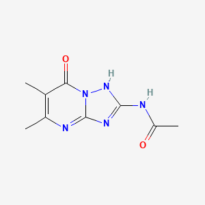 molecular formula C9H11N5O2 B5403881 N-(7-hydroxy-5,6-dimethyl[1,2,4]triazolo[1,5-a]pyrimidin-2-yl)acetamide 