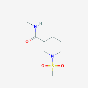 molecular formula C9H18N2O3S B5403884 N-ethyl-1-(methylsulfonyl)-3-piperidinecarboxamide 
