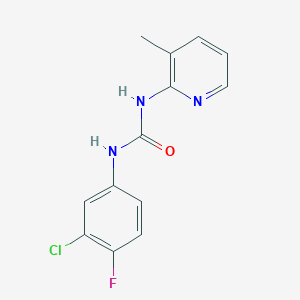 molecular formula C13H11ClFN3O B5403894 N-(3-chloro-4-fluorophenyl)-N'-(3-methyl-2-pyridinyl)urea 