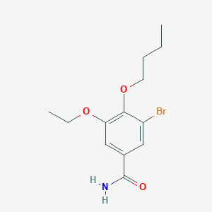molecular formula C13H18BrNO3 B5403935 3-bromo-4-butoxy-5-ethoxybenzamide 