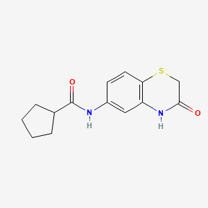 molecular formula C14H16N2O2S B5403955 N-(3-oxo-3,4-dihydro-2H-1,4-benzothiazin-6-yl)cyclopentanecarboxamide 