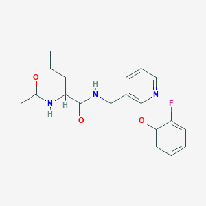 molecular formula C19H22FN3O3 B5403959 N~2~-acetyl-N~1~-{[2-(2-fluorophenoxy)pyridin-3-yl]methyl}norvalinamide 