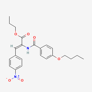 molecular formula C23H26N2O6 B5403975 propyl 2-[(4-butoxybenzoyl)amino]-3-(4-nitrophenyl)acrylate 